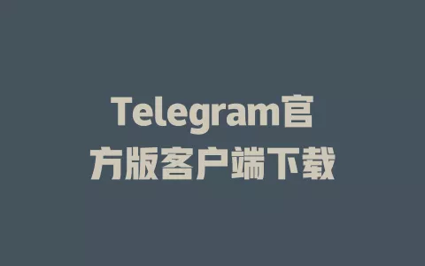 Telegram官方版客户端下载